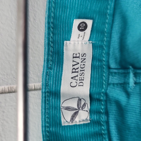 Teal Corduroy Shorts, Size 10 - Picture 7 of 7